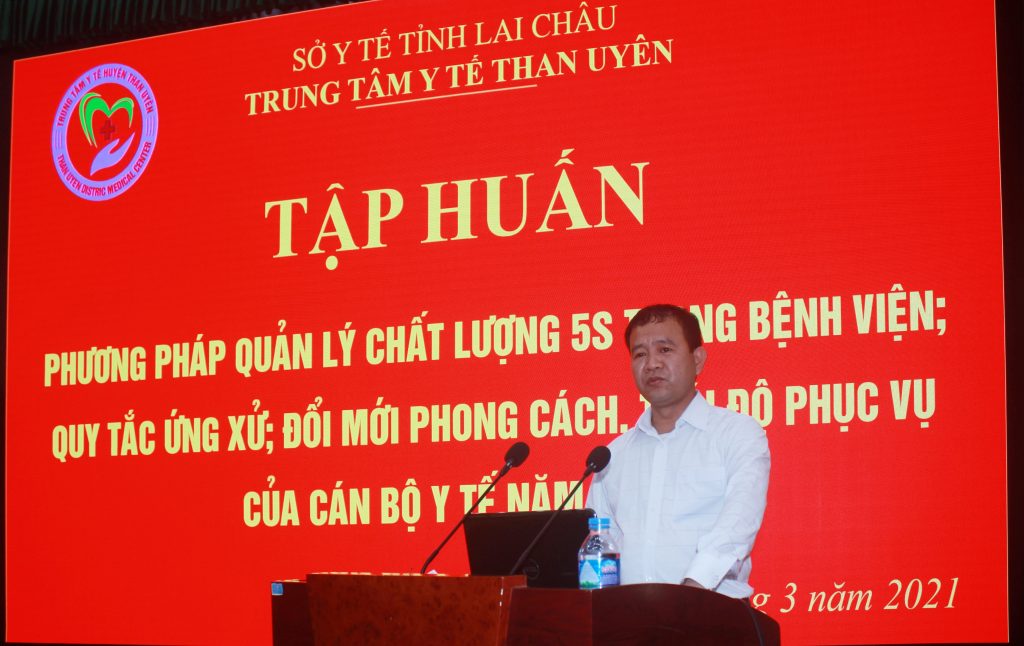 TẬP HUẤN “PHƯƠNG PHÁP QUẢN LÝ CHẤT LƯỢNG 5S” TRONG BỆNH VIỆN; QUY TẮC ỨNG XỬ; ĐỔI MỚI PHONG CÁCH, THÁI ĐỘ PHỤC VỤ CỦA CÁN BỘ Y TẾ NĂM 2021.