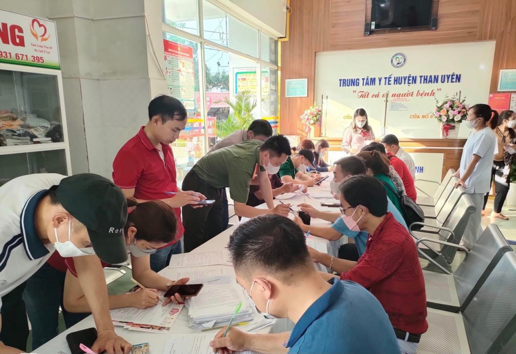 TRUNG TÂM Y TẾ THAN UYÊN PHỐI HỢP TỔ CHỨC NGÀY HỘI HIẾN MÁU TÌNH NGUYỆN, TIẾP NHẬN MÁU, HIẾN MÔ, TẠNG ĐỢT 1 NĂM 2023￼