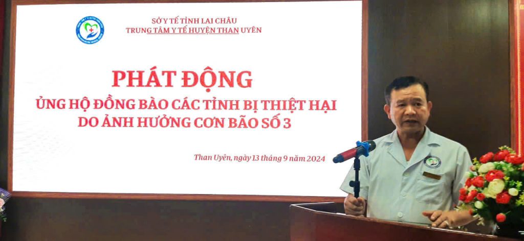 TRUNG TÂM Y TẾ THAN UYÊN – TỔ CHỨC PHÁT ĐỘNG ỦNG HỘ ĐỒNG BÀO CÁC TỈNH MIỀN NÚI PHÍA BẮC BỊ THIỆT HẠI DO ẢNH HƯỞNG CƠN BÃO SỐ 3